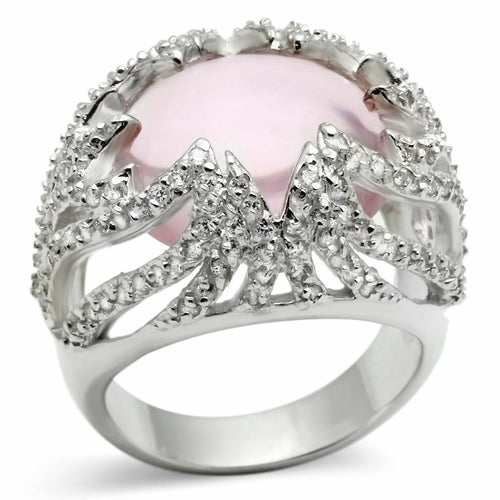 LOS536 - Silver 925 Sterling Silver Ring with Synthetic Synthetic